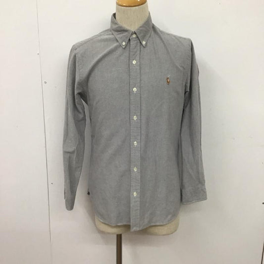 ラルフローレン RALPHLAUREN シャツ、ブラウス 長袖 長袖シャツ ボタンダウンシャツ カジュアルシャツ カラーシャツ M ロゴ、文字 灰 / グレー /  メンズ USED 古着 中古 10106606