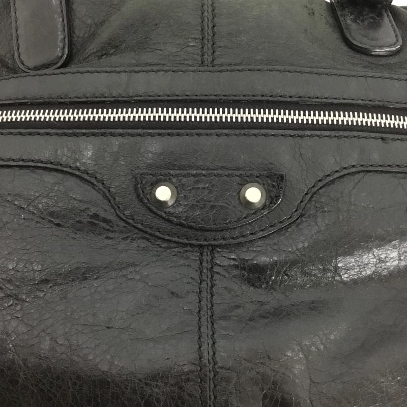 バレンシアガ BALENCIAGA ブリーフケース、書類かばん ブリーフケース、書類かばん 272405 1080 レザー ブリーフケース ビジネスバッグ 無地 黒 / ブラック /  メンズ USED 古着 中古 10147729