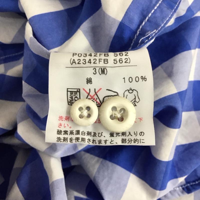 カールヘルム KARLHELMUT シャツ、ブラウス 半袖 半袖シャツ カラーシャツ 半袖カットソー チェックシャツ M チェック 白 / ホワイト / X 青 / ブルー /  メンズ USED 古着 中古 10117277