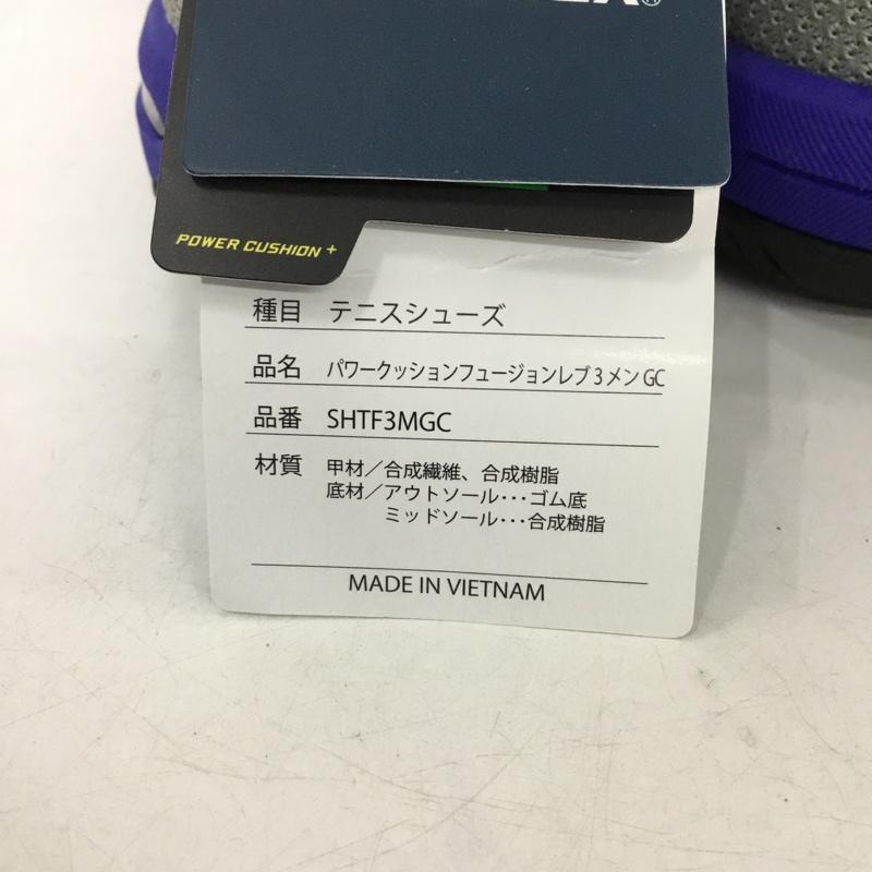 ヨネックス YONEX スニーカー スニーカー SHTF3MGC パワークッションフュージョンレブ3メンGC テニスシューズ 箱有 24.5cm 24.5cm ロゴ、文字 白 / ホワイト / X 青 / ブルー / X 灰 / グレー /  レディース USED 古着 中古 10147956