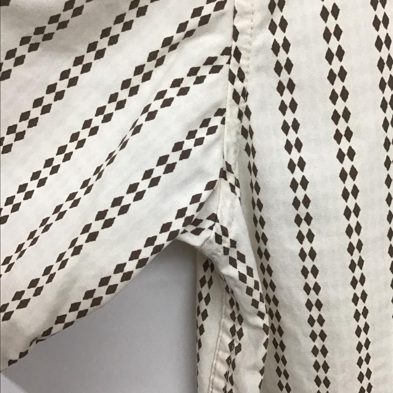 古着 USED シャツ、ブラウス 半袖 半袖シャツ プリントシャツ ポケットシャツ プリント 白 / ホワイト / X 茶 / ブラウン /  メンズ USED 古着 中古 10136238