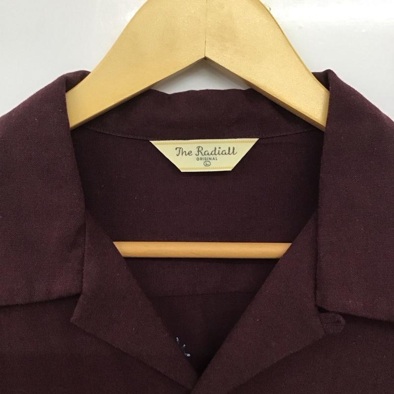 ラディアル RADIALL シャツ、ブラウス 半袖 半袖シャツ 刺繍シャツ ポケットシャツ L ロゴ、文字 えんじ / ワインレッド /  メンズ USED 古着 中古 10145259