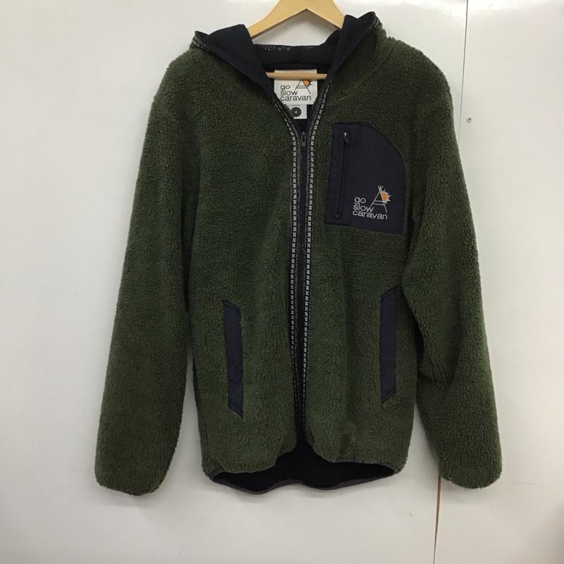 ゴースローキャラバン go slow caravan ジャケット、上着 ジャケット、ブレザー ジップアップフリースジャケット アウター 長袖ジャケット 4 ロゴ、文字 カーキ / カーキ /  メンズ USED 古着 中古 10142868