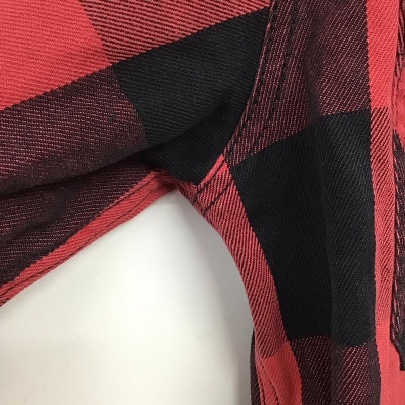 リーバイス Levi s シャツ、ブラウス 長袖 長袖シャツ チェックシャツ カラーシャツ M チェック 黒 / ブラック / X 赤 / レッド /  メンズ USED 古着 中古 10143404