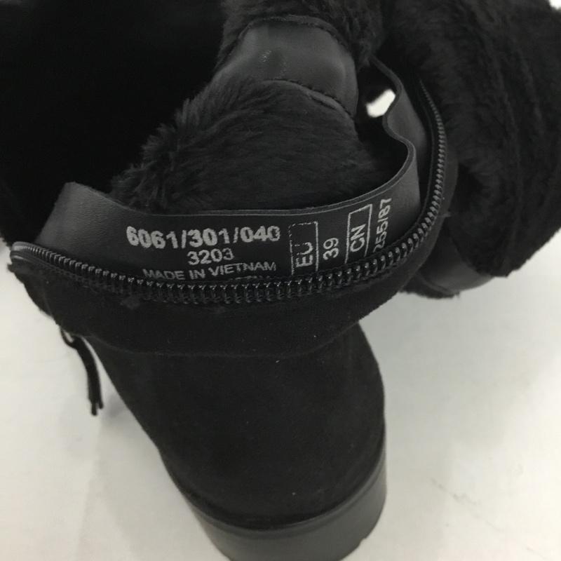 ザラベーシック ZARA BASIC ブーツ ニーハイブーツ 6060 301 040 ストレッチロングブーツ EU39 無地 黒 / ブラック /  レディース USED 古着 中古 10131042