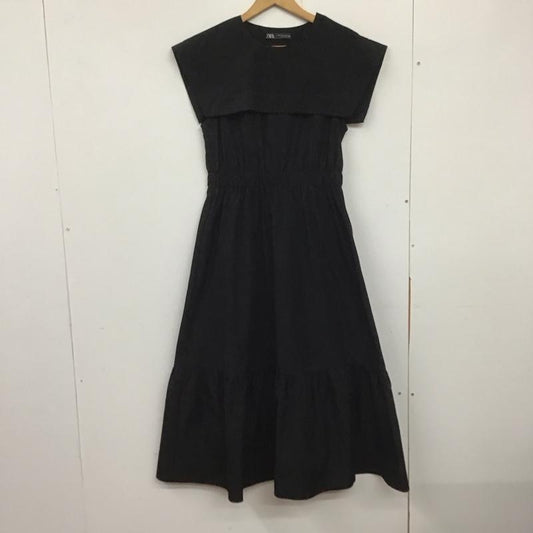 ザラ ZARA ワンピース ロングスカート 4387 826 800 ノースリーブ M 無地 黒 / ブラック /  レディース USED 古着 中古 10138660