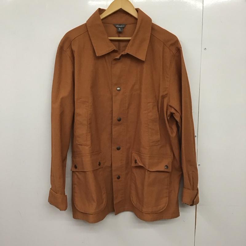 エディーバウアー Eddie Bauer ジャケット、上着 ジャンパー、ブルゾン 長袖ジャケット アウター 前ボタン カラージャケット L 無地 橙 / オレンジ /  メンズ USED 古着 中古 10147519