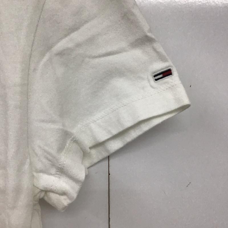 トミー ジーンズ TOMMY JEANS Tシャツ 半袖 M ロゴ、文字 白 / ホワイト /  レディース USED 古着 中古 10144565