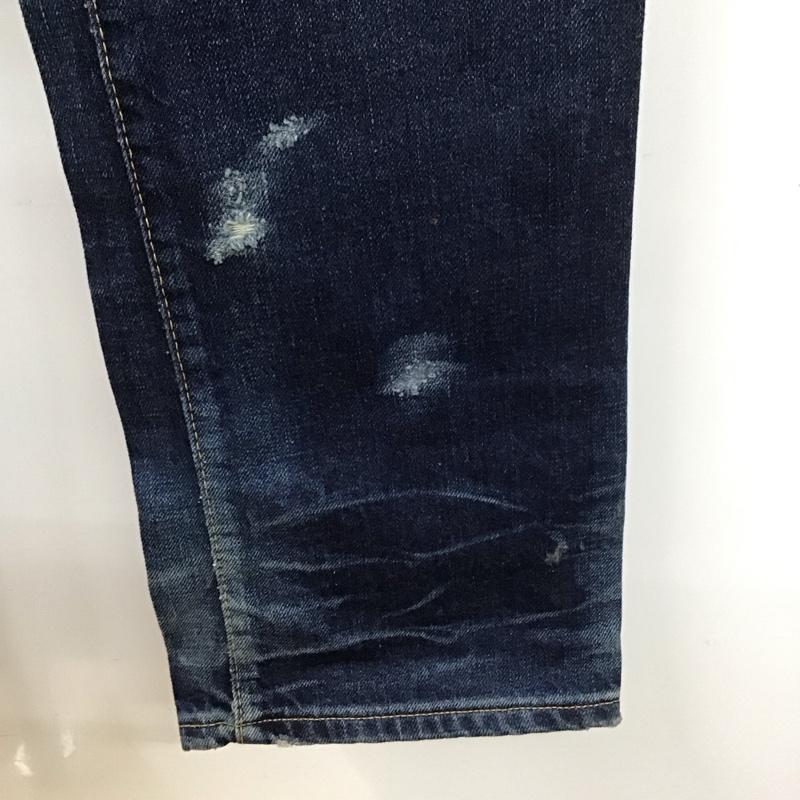 ダブルタップス WTAPS パンツ デニム、ジーンズ デニムパンツ ダメージ加工パンツ スリムパンツ S ダメージ加工 インディゴ / インディゴ /  メンズ USED 古着 中古 10109826
