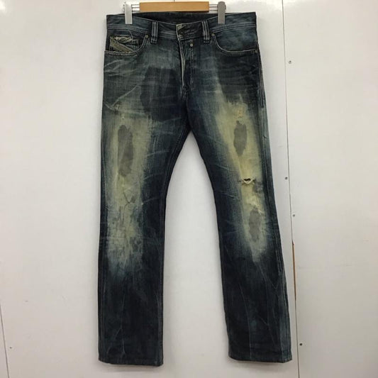 ディーゼル DIESEL パンツ デニム、ジーンズ デニムパンツ スリムパンツ カジュアルパンツ ストレッチパンツ 31インチ ダメージ加工 インディゴ / インディゴ /  メンズ USED 古着 中古 10150750