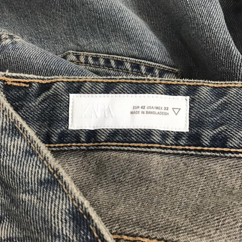 ザラ ZARA パンツ デニム、ジーンズ デニムパンツ ワイドパンツ カジュアルパンツ 42 無地 インディゴ / インディゴ /  メンズ USED 古着 中古 10143444