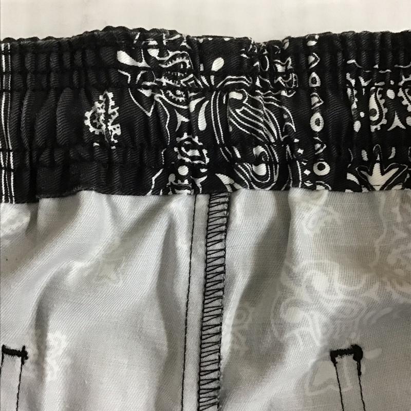 フリークスストア FREAK S STORE パンツ ワークパンツ、ペインターパンツ 203-1410 イージーパンツ カジュアルパンツ ワイドパンツ ウエストゴム L 総柄 X バンダナ柄 黒 / ブラック / X 白 / ホワイト /  メンズ USED 古着 中古 10107223