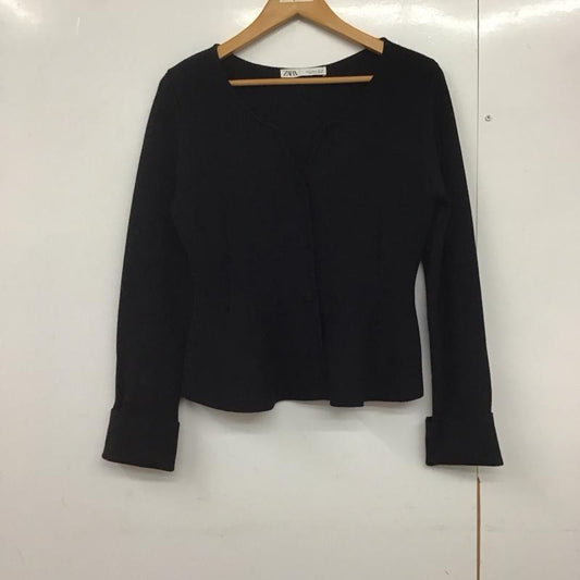 ザラ ZARA ジャケット、上着 ジャケット、ブレザー 長袖ニットジャケット アウター カーディガン S 無地 黒 / ブラック /  レディース USED 古着 中古 10142502
