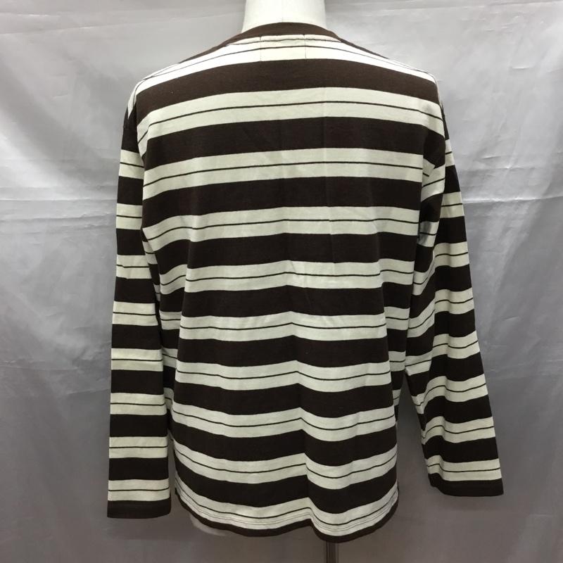 アーバンリサーチドアーズ URBAN RESEARCH DOORS カットソー 長袖 dr96-11h014 OE天竺プレーティングロンTシャツ 長袖カットソー 40 ボーダー柄 ベージュ / ベージュ /  メンズ USED 古着 中古 10116723