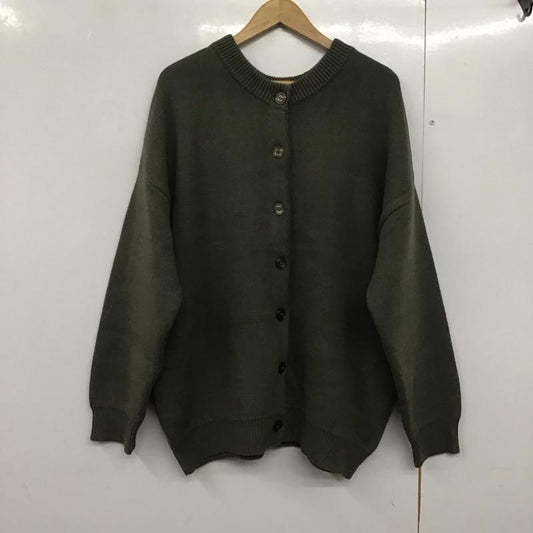 フリークスストア FREAK S STORE カーディガン 長袖 F21-TKK-01 オーバーサイズ FREE 無地 カーキ / カーキ /  レディース USED 古着 中古 10141765