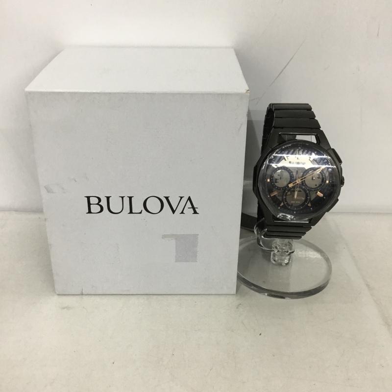 ブローバ BULOVA 腕時計 アナログ（クォーツ式） 98A207 CURV Progressive Sports 箱有 ロゴ、文字 黒 / ブラック /  メンズ USED 古着 中古 10133875