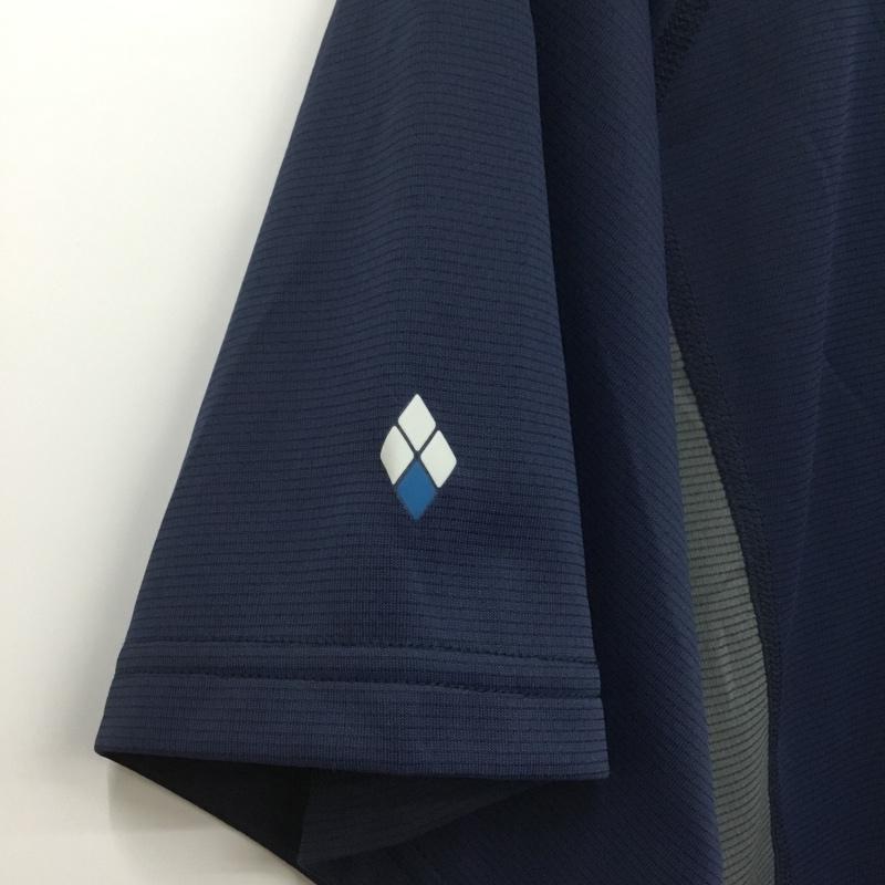 モンベル mont-bell シャツ、ブラウス 半袖 1104928 クール ハーフスリーブジップシャツ XL プリント 紺 / ネイビー /  メンズ USED 古着 中古 10135468