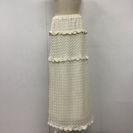 スローブイエナ SLOBE IENA スカート ロングスカート レースタイトSK 22060912405010 レース柄 アイボリー / アイボリー /  レディース USED 古着 中古 10121117