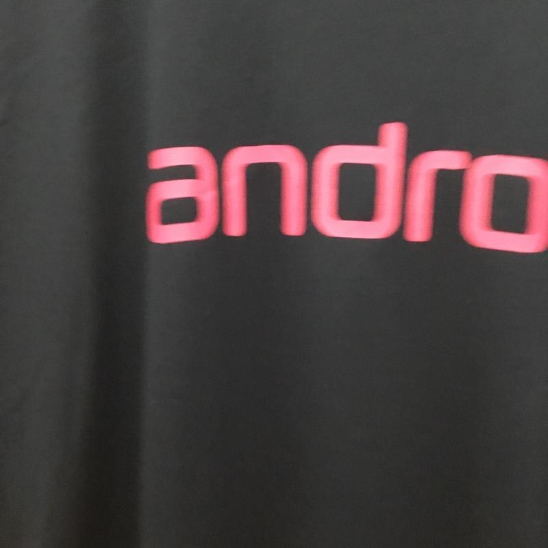 アンドロ andro Tシャツ 半袖 卓球ウェア スポーツウェア タグ付き キッズ 160 160cm ロゴ、文字 紺 / ネイビー / X 桃 / ピンク /  ガールズ USED 古着 中古 10135670