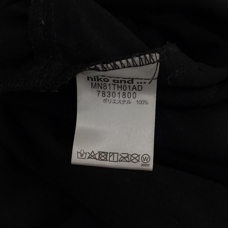 ニコアンド niko and... ワンピース ロングスカート MN81TH01AD 長袖 ティアード 4 総柄 黒 / ブラック /  レディース USED 古着 中古 10118802