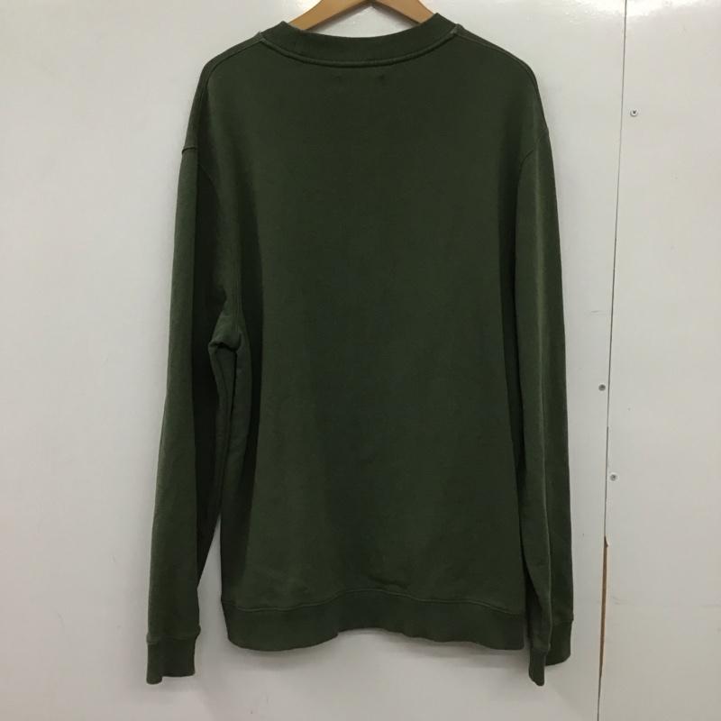 フレッドペリー FRED PERRY トレーナー 長袖 長袖トレーナー スウェット クルーネック プルオーバー L ロゴ、文字 カーキ / カーキ /  メンズ USED 古着 中古 10148524