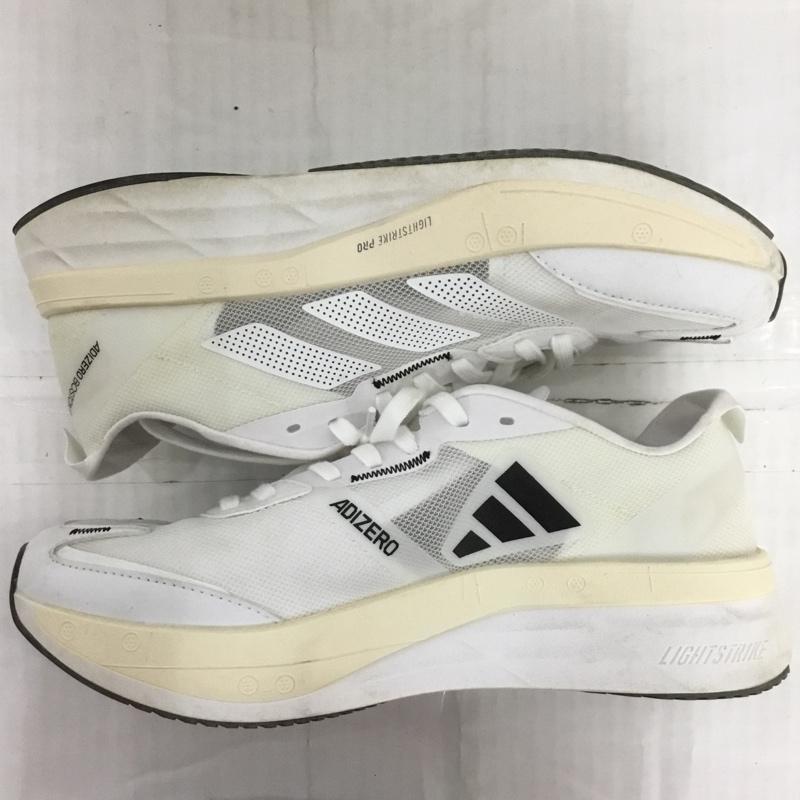 アディダス adidas スニーカー スニーカー GY2586 ADIZERO BOSTON 11 ランニングシューズ 27cm 27.0cm ロゴ、文字 白 / ホワイト /  メンズ USED 古着 中古 10123796