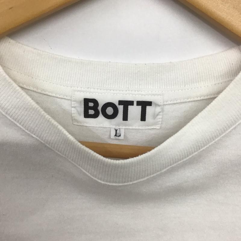 ボット BoTT Tシャツ 半袖 半袖カットソー プリントTシャツ クルーネックカットソー L ロゴ、文字 白 / ホワイト /  メンズ USED 古着 中古 10148383