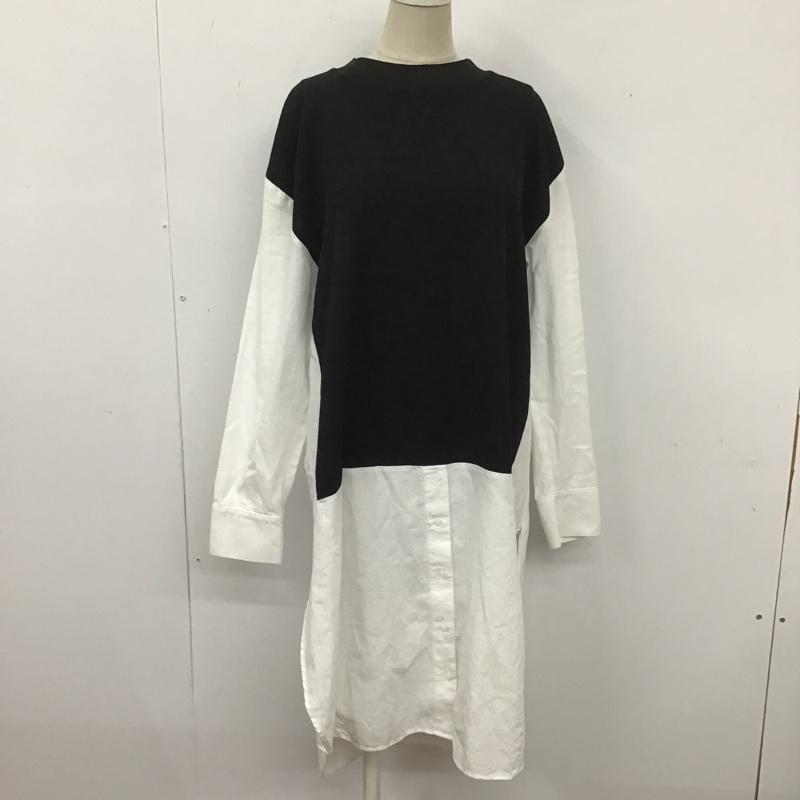 ザラ ZARA ワンピース ロングスカート M 無地 白 / ホワイト / X 黒 / ブラック /  レディース USED 古着 中古 10106119