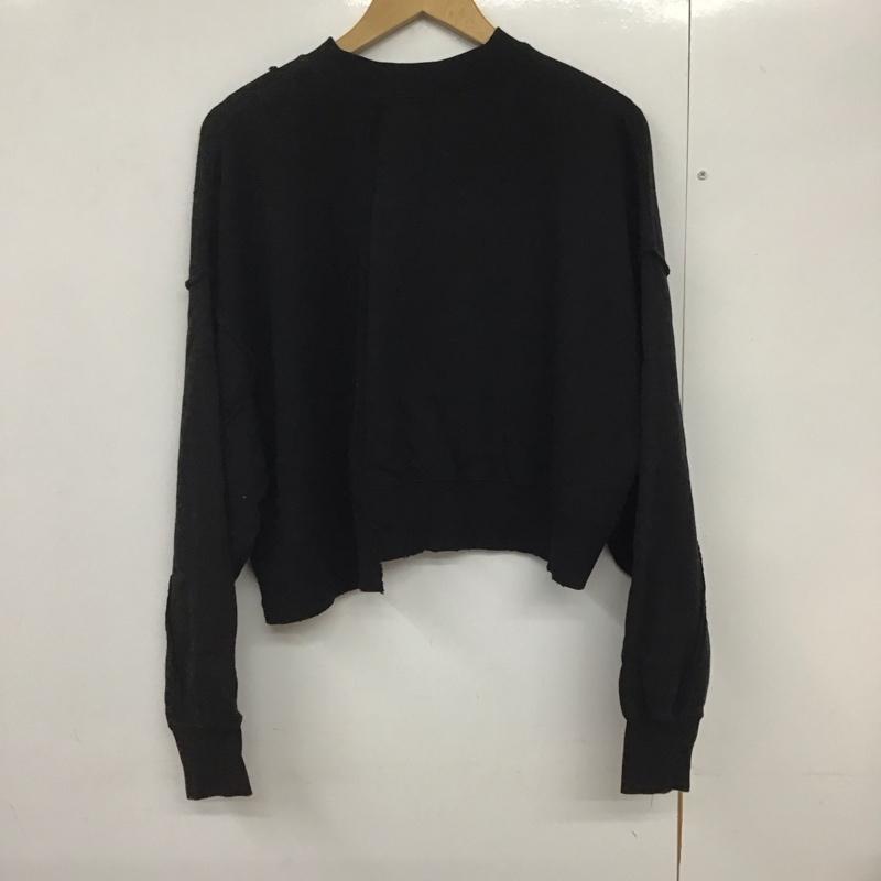 ローリーズファーム LOWRYS FARM トレーナー 長袖 1 無地 黒 / ブラック /  レディース USED 古着 中古 10141590