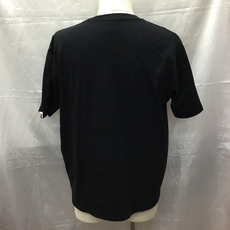 アベイシングエイプ A BATHING APE Tシャツ 半袖 001TEK301005M CAMO COLLEGE Tee M ロゴ、文字 黒 / ブラック /  メンズ USED 古着 中古 10111392