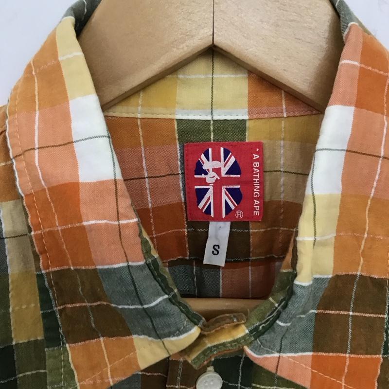 アベイシングエイプ A BATHING APE シャツ、ブラウス 半袖 半袖シャツ 無地シャツ ポケットシャツ S チェック マルチカラー / マルチカラー /  メンズ USED 古着 中古 10137176