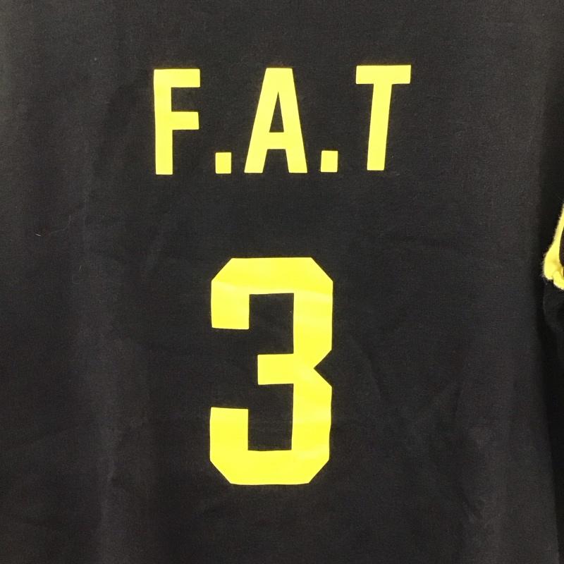 エフエイティー FAT カットソー 七分袖 七分丈カットソー クルーネックカットソー ラグラン ロゴ、文字 黒 / ブラック / X 黄 / イエロー /  メンズ USED 古着 中古 10134586