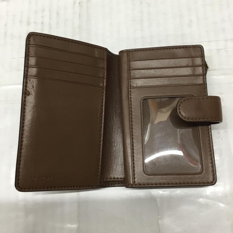 コーチ COACH 財布 二つ折り シグネチャー ロゴ、文字 茶 / ブラウン /  レディース USED 古着 中古 10109864