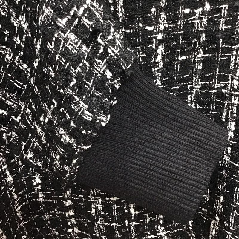 ザラ ZARA ニット、セーター 長袖 3440 252 800 モックネック フリンジ M  黒 / ブラック / X 白 / ホワイト /  レディース USED 古着 中古 10118444