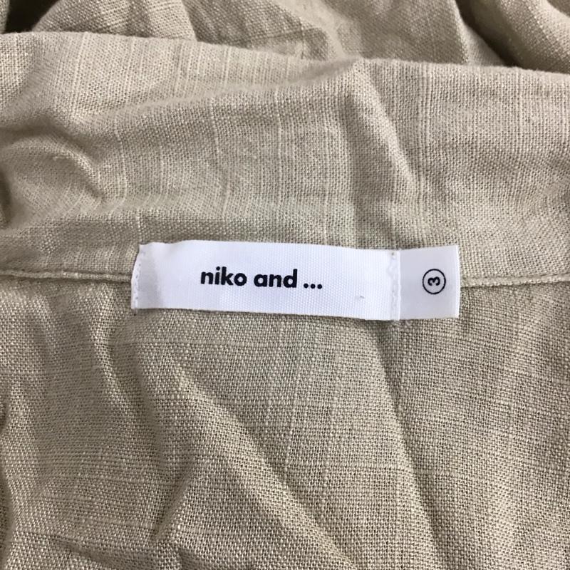 ニコアンド niko and... シャツ、ブラウス 半袖 M 無地 ベージュ / ベージュ /  レディース USED 古着 中古 10121217