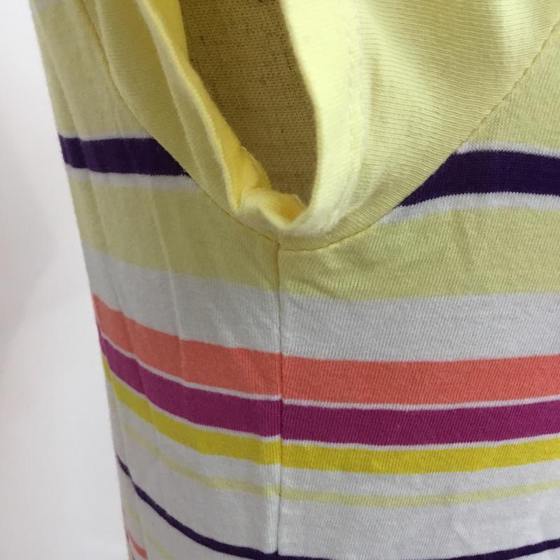 フランクリンマーシャル FRANKLIN&MARSHALL ポロシャツ 半袖 ロゴ ボーダー S ボーダー柄 X ロゴ、文字 黄 / イエロー / X 白 / ホワイト / X 桃 / ピンク / X 紫 / パープル /  レディース USED 古着 中古 10049146