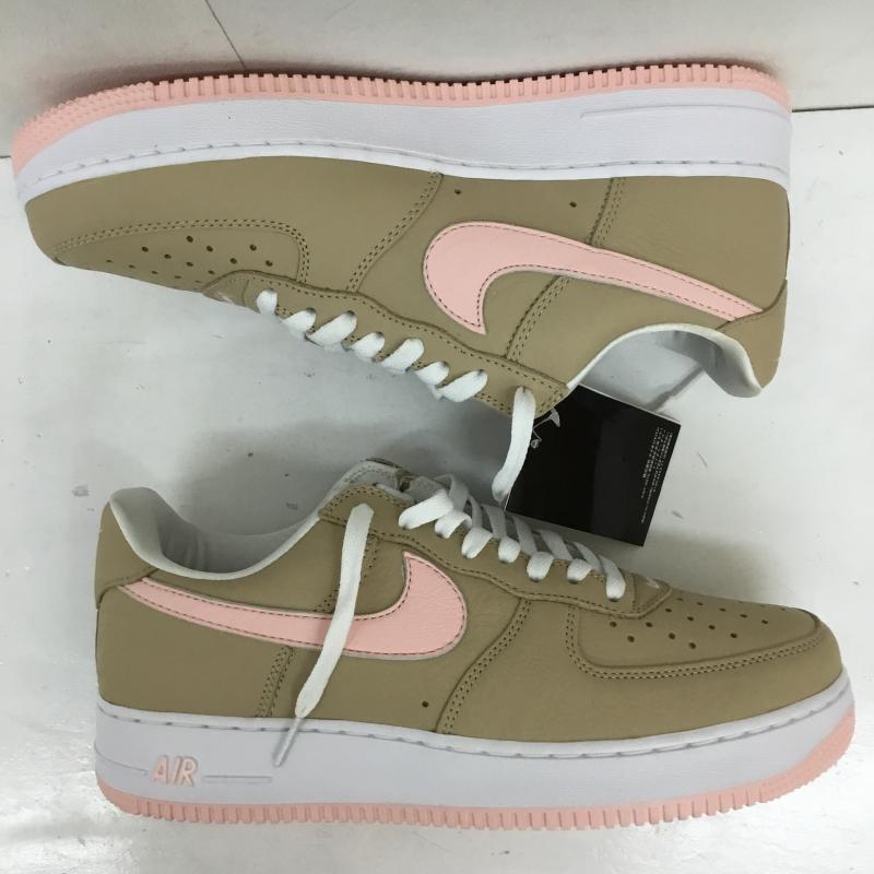 ナイキ NIKE スニーカー スニーカー 845053-201 Air Force 1 Low Retro Linen エアフォース１ リネン 28.0cm ロゴ、文字 白 / ホワイト / X 茶 / ブラウン / X 桃 / ピンク /  メンズ USED 古着 中古 10136411