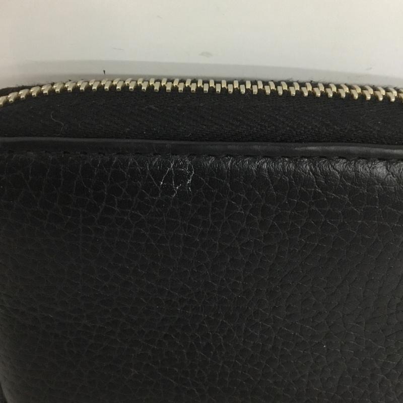 グッチ GUCCI 財布 コンパクト財布 598209 コインケース ラウンドファスナー ロゴ、文字 黒 / ブラック /  レディース USED 古着 中古 10124160