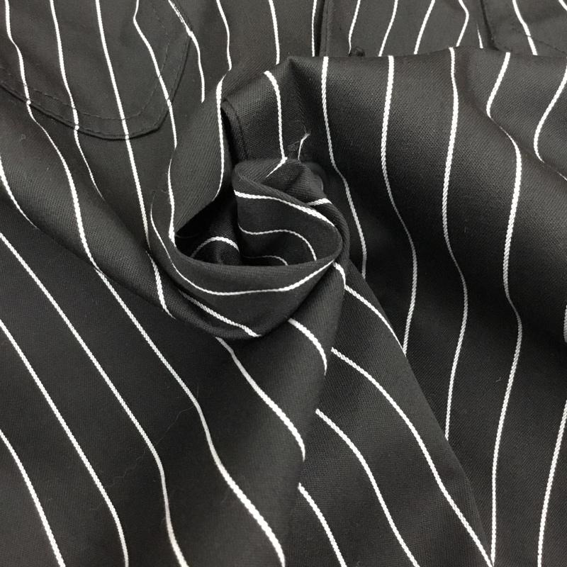 ヴァンソン VANSON シャツ、ブラウス 半袖 M ストライプ 黒 / ブラック /  メンズ USED 古着 中古 10108955