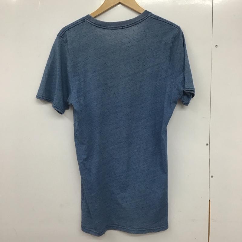 デンハム DENHAM Tシャツ 半袖 半袖Tシャツ プリントTシャツ クルーネックカットソー S 無地 青 / ブルー /  メンズ USED 古着 中古 10133232