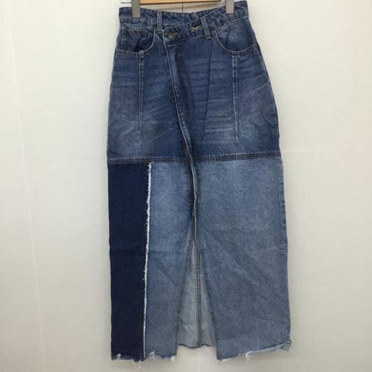ジーナシス JEANASIS スカート ロングスカート M 無地 青 / ブルー /  レディース USED 古着 中古 10129343