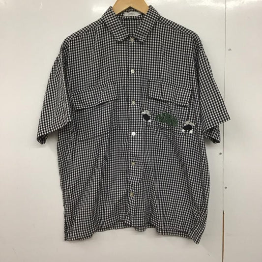グラニフ graniph シャツ、ブラウス 半袖 半袖シャツ チェックシャツ カラーシャツ M チェック 白 / ホワイト / X 黒 / ブラック /  メンズ USED 古着 中古 10147862