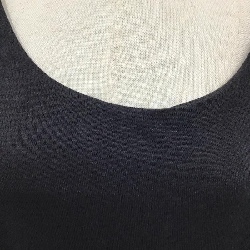 セシルマクビー CECIL McBEE ワンピース ひざ丈スカート 14AT59 ノースリーブ M ボーダー柄 黒 / ブラック / X 白 / ホワイト /  レディース USED 古着 中古 10117377