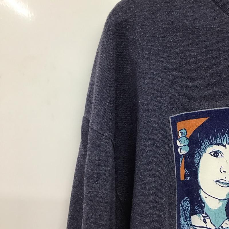 古着 USED カットソー 長袖 長袖カットソー プリントカットソー クルーネック XL プリント 紺 / ネイビー /  メンズ USED 古着 中古 10142623