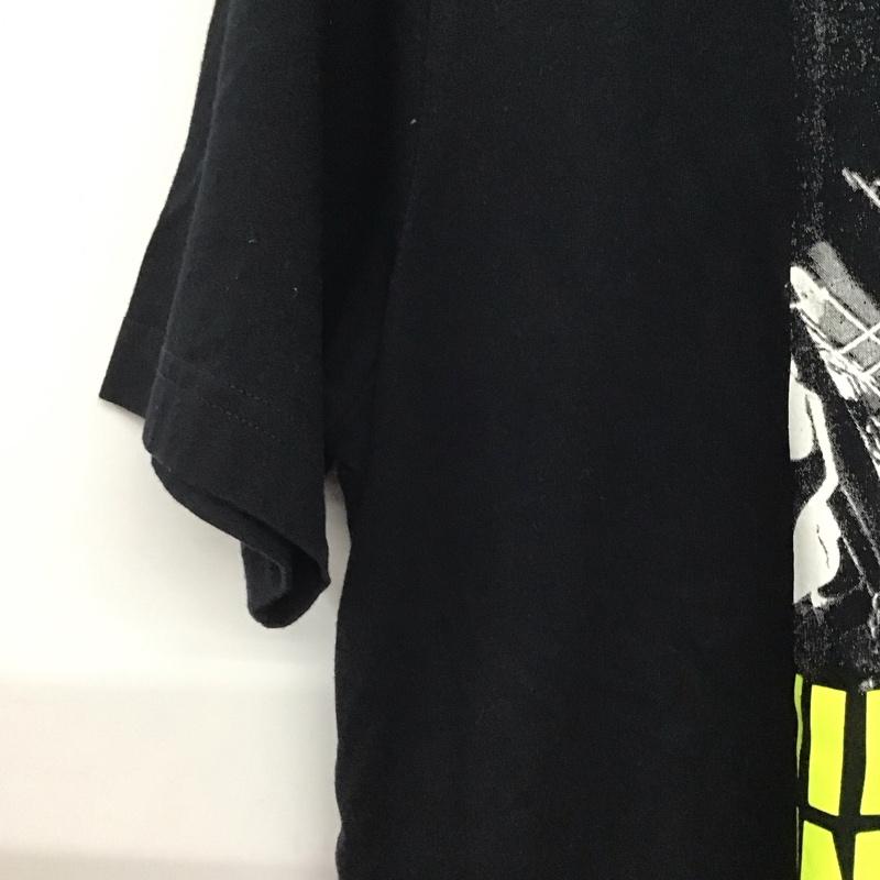 ディーゼル DIESEL Tシャツ 半袖 半袖カットソー プリントTシャツ クルーネックカットソー S プリント 黒 / ブラック /  メンズ USED 古着 中古 10140711