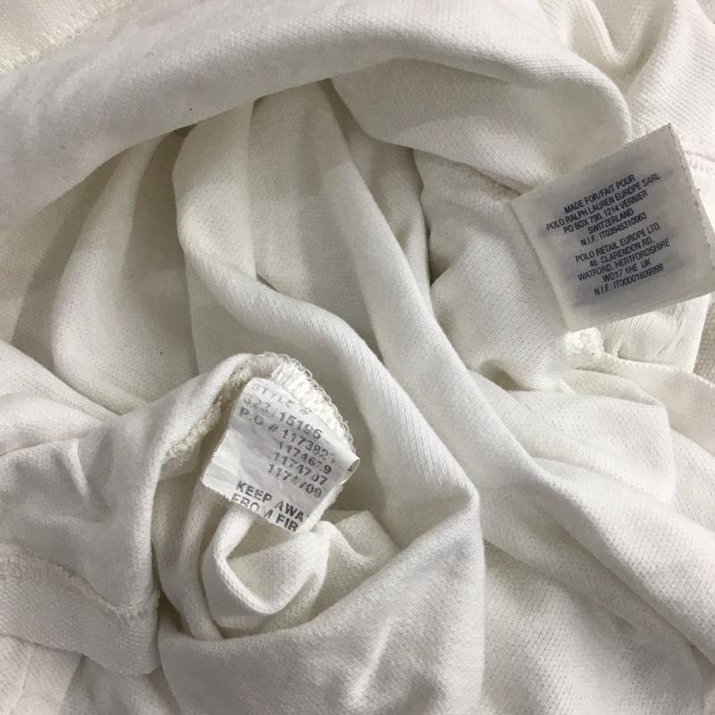 ポロバイラルフローレン Polo by RALPH LAUREN ポロシャツ 長袖 長袖ポロシャツ 長袖カットソー カラーシャツ XL ロゴ、文字 白 / ホワイト /  メンズ USED 古着 中古 10141473