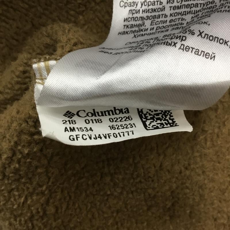 コロンビア Columbia トレーナー 長袖 ハーフジップ 裏起毛 XL ロゴ、文字 茶 / ブラウン /  メンズ USED 古着 中古 10150806