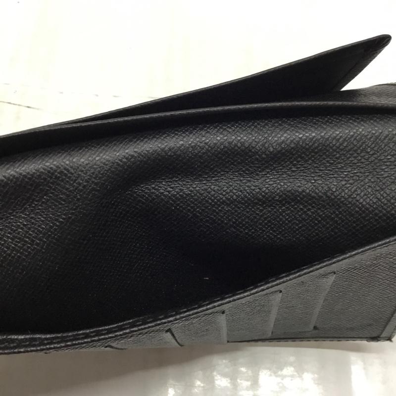 ルイヴィトン LOUIS VUITTON 財布 長財布 タイガ 札入れ カード入れ ワンポイント 黒 / ブラック /  メンズ USED 古着 中古 10115592