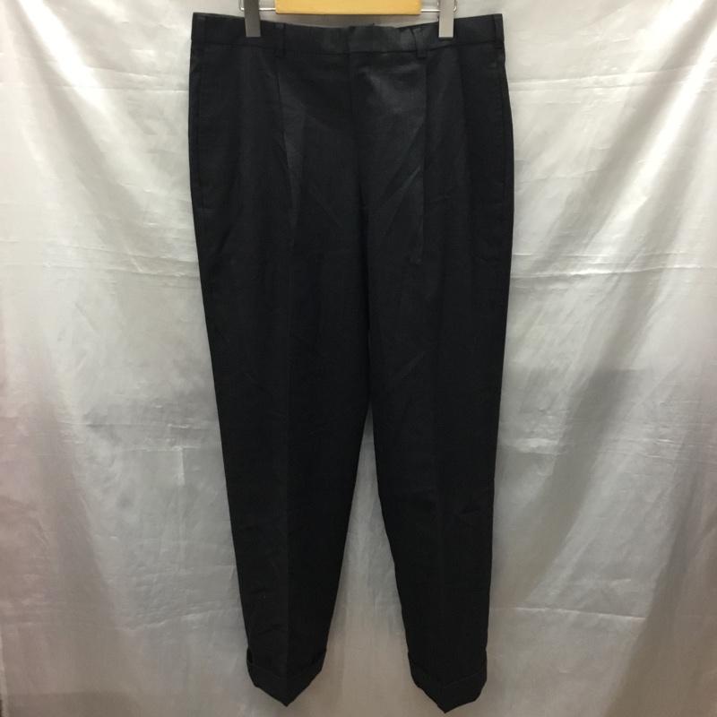 ブルックスブラザーズ BROOKS BROTHERS パンツ スラックス スラックスパンツ ワイドパンツ カジュアルパンツ センタータックパンツ 36 無地 黒 / ブラック /  メンズ USED 古着 中古 10122265
