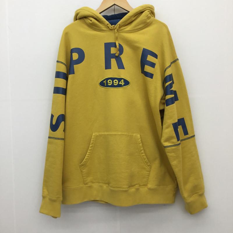 シュプリーム Supreme パーカー 長袖 L ロゴ、文字 黄 / イエロー /  メンズ USED 古着 中古 10110367